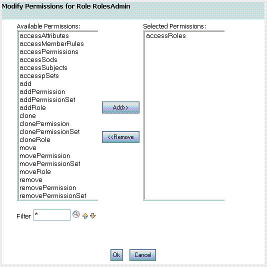 Adding Permissions to a Role