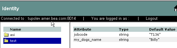 Directory Representation in the Administration Console