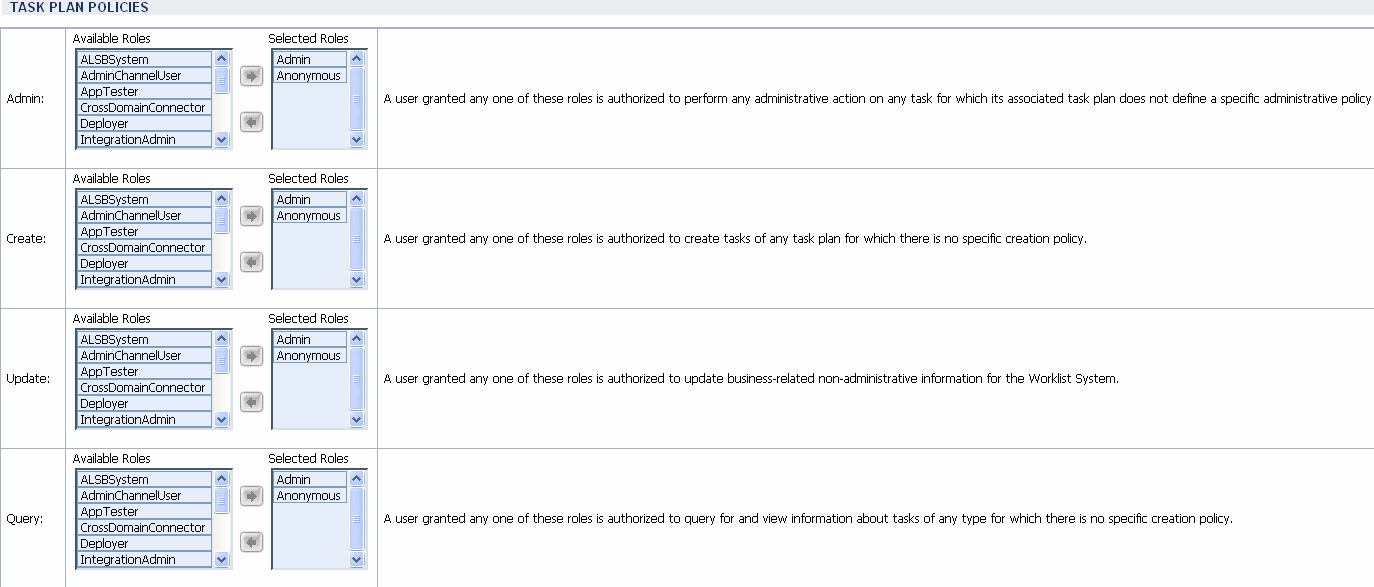 Selecting Roles