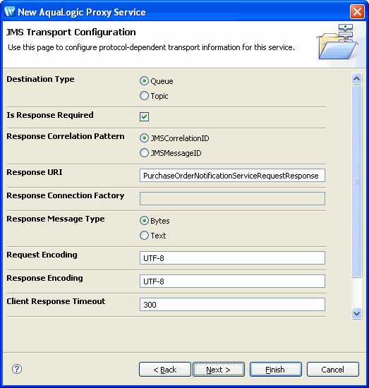 JMS Transport Configuration