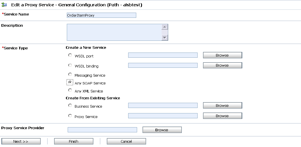 New Proxy Service Data Entry Page 1