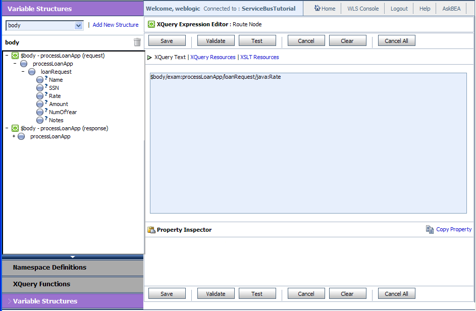 XQuery Expression Editor