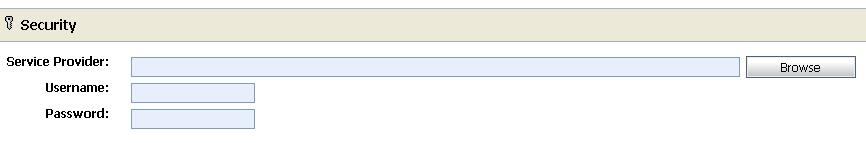 Security Panel in Test Console