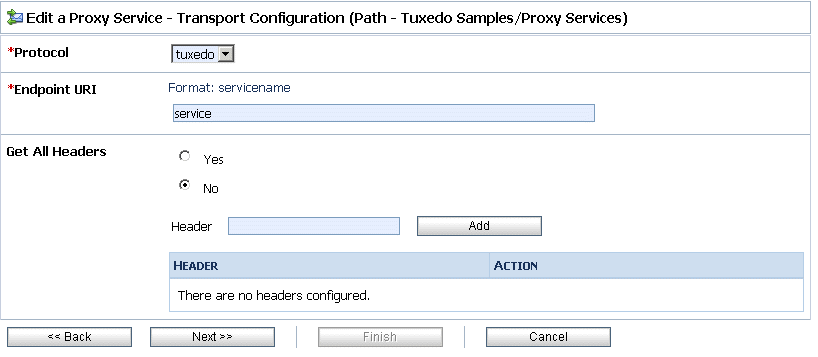 New Proxy Service Data Entry Page 2 - Inbound