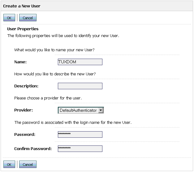 Create a New User Page
