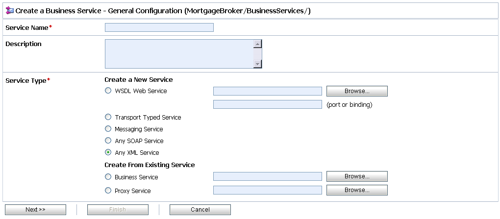 Create Business Service