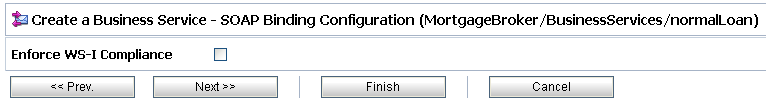 SOAP Binding Configuration of Business Service
