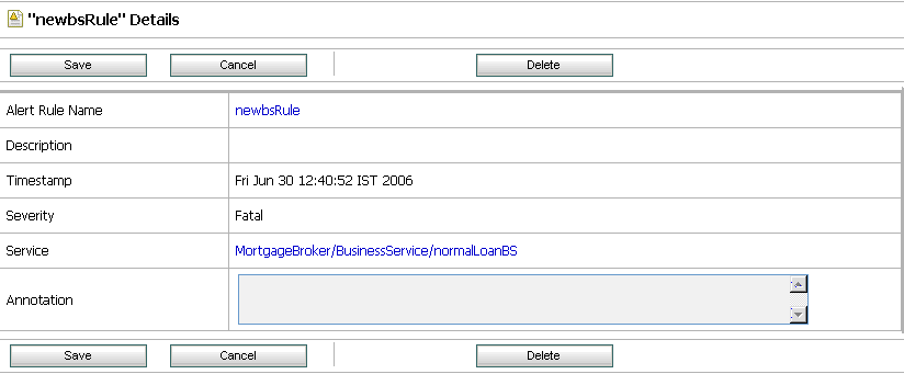 System Alert Details Page