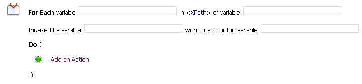 For Each Action Configuration Parameters