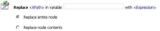Replace Action Configuration Parameters