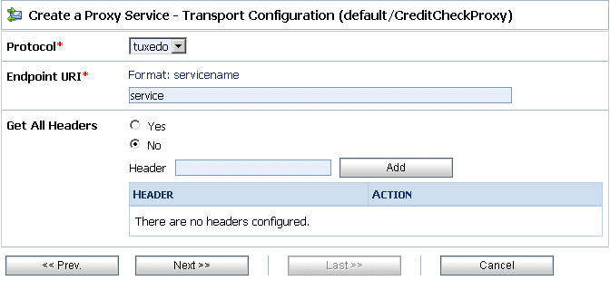 New Proxy Service Data Entry Page 2 - Inbound
