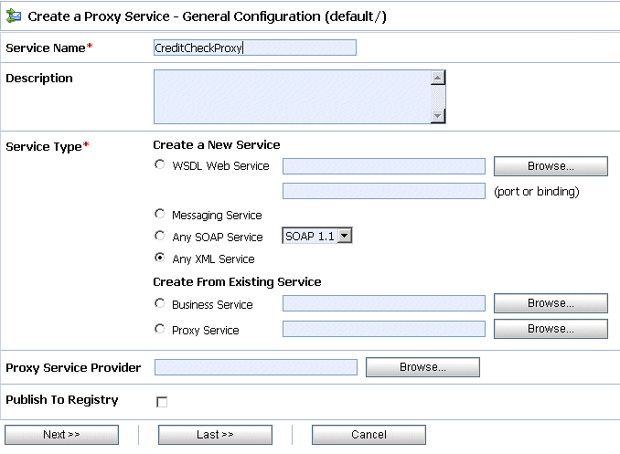 New Proxy Service Data Entry Page 1 - Inbound