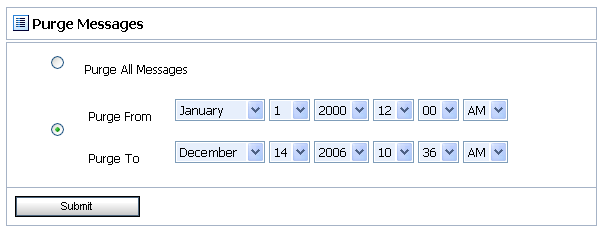 Purging Messages Page