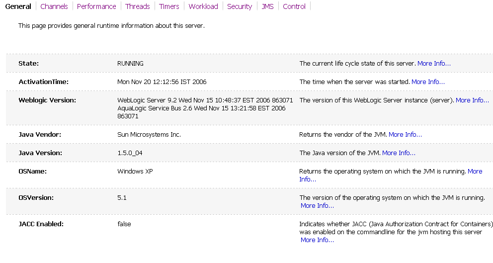 Server Details Page—General Tab