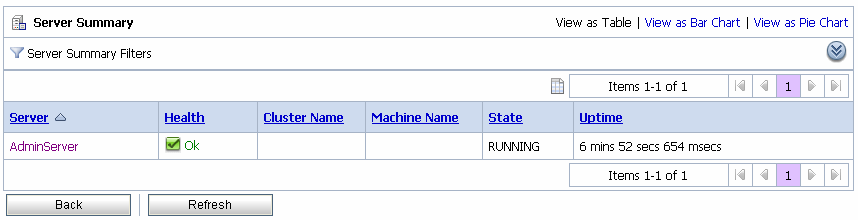 Server Summary Page