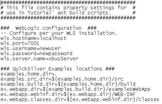 example.properties - Edited Settings