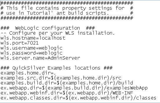 example.properties - Initial Settings