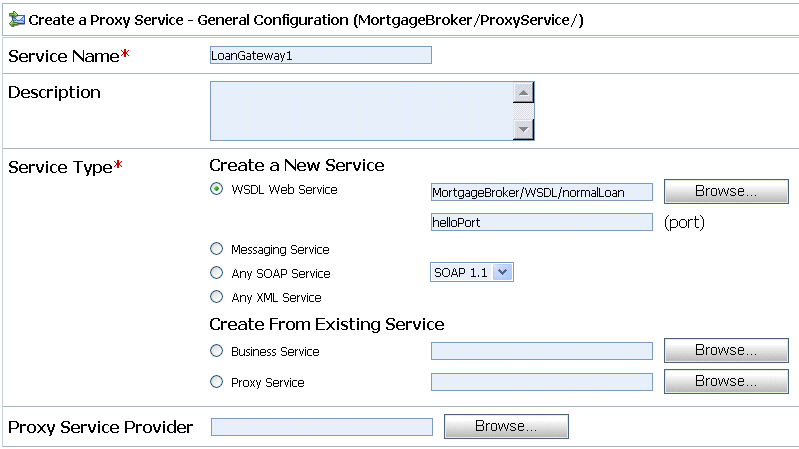 LoanGateway1 Proxy Service