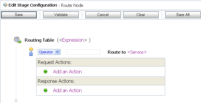 Routing Table Configuration Page