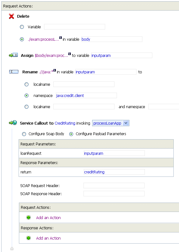 Configuration of Outbound Message