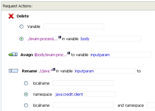 LoanGateway2 Routing Request Rename Action
