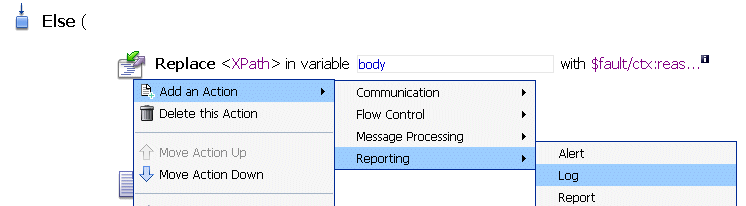 Reporting Log Action
