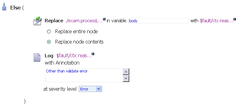 LoanGateway3 Proxy Service Request Else Actions