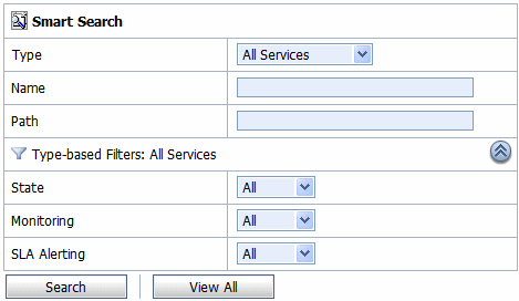 Type Based Filters: All Services