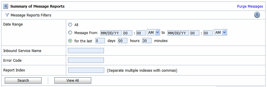 Summary of Messages Search