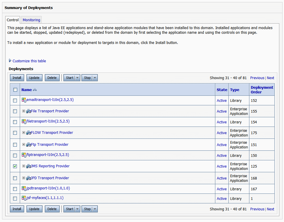 Stopping a Reporting Provider