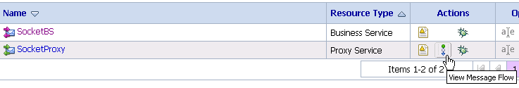 Selecting the Message Flow Icon