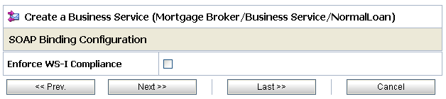 SOAP Binding Configuration of Business Service