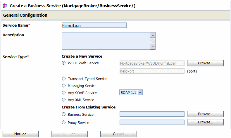 Create Business Service
