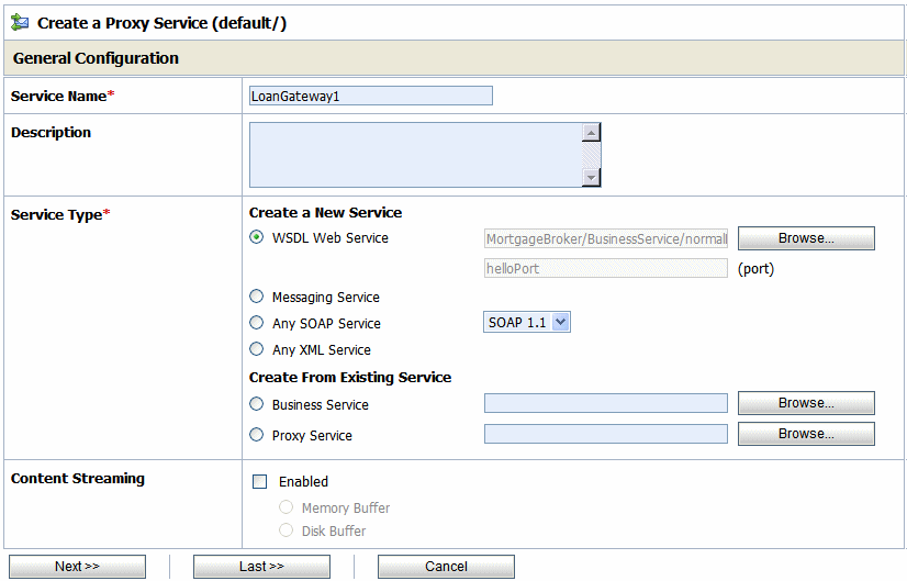 LoanGateway1 Proxy Service