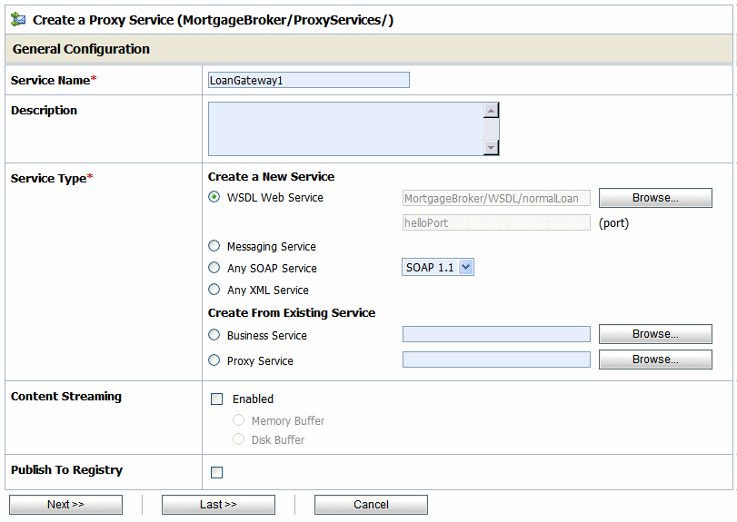 Create a Proxy Service