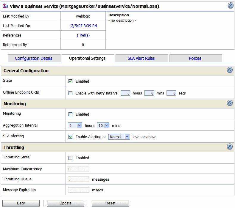 View Business Service Page