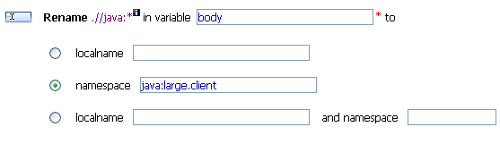 Message Namespace Rename Action