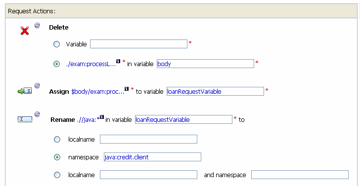 Initial Input Variable Rename Action