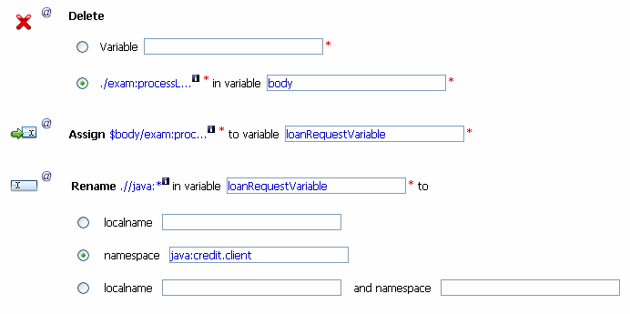 LoanGateway2 Routing Request Rename Action