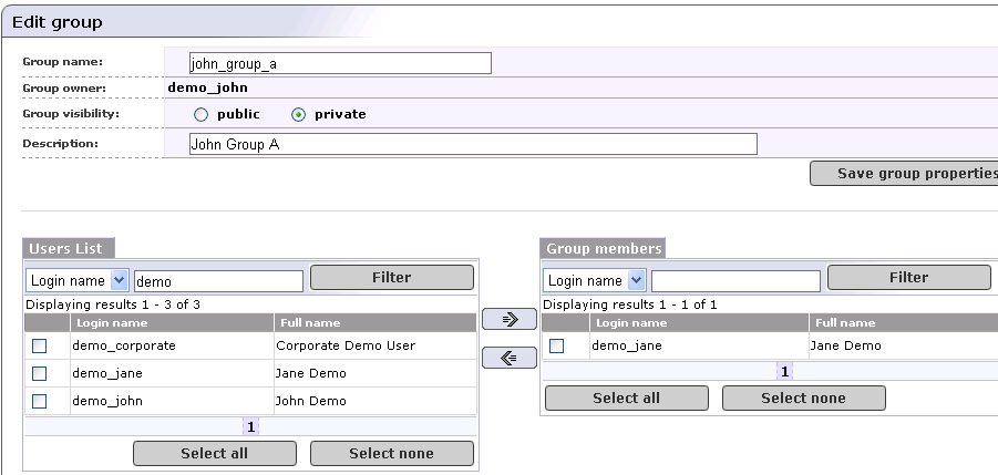 Edit Group Membership