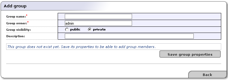 Add Group Page