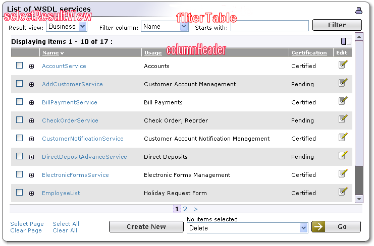 Result View Components