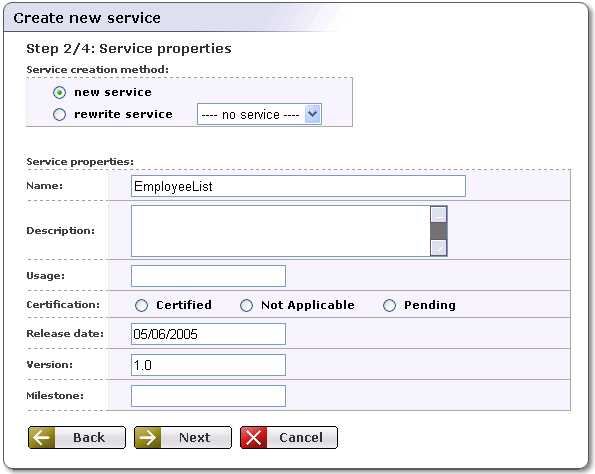 Publish Service - Step 2