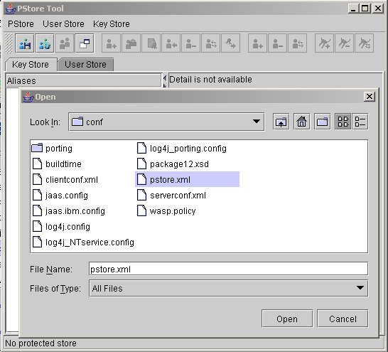 Open Protected Store from a File