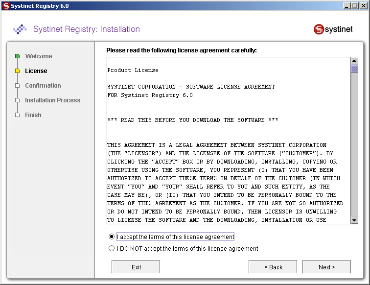 License Panel