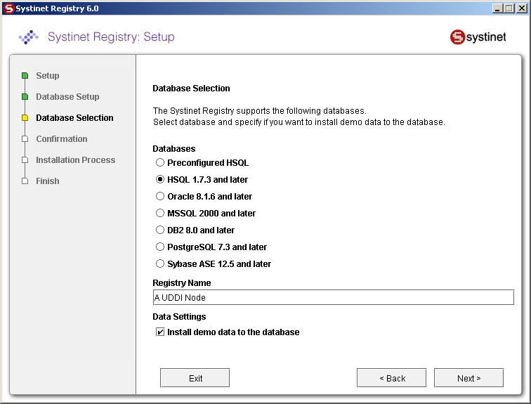 Select Database Type