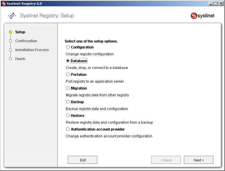 Setup Select Database