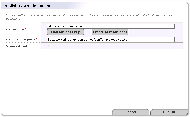 Publish WSDL