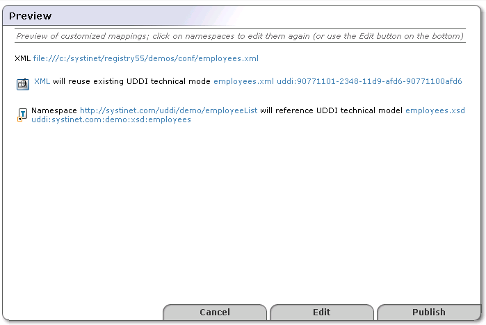 Publish XML Document - Preview