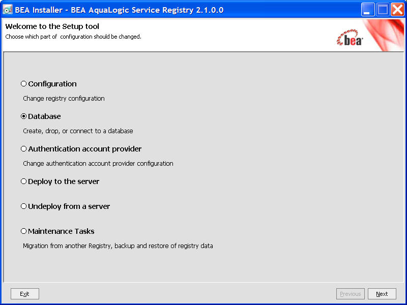 Setup Select Database